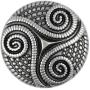 Bezelry 8 Pieces Roped Celtic Triple Spiral Gray Silver Color Metal Shank Blazer Button. 25mm (1 inch)
