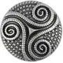 Bezelry 8 Pieces Roped Celtic Triple Spiral Gray Silver Color Metal Shank Blazer Button. 25mm (1 inch)