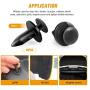 GOOACC GRC-30 120PCS Car Retainer 6.3mm 8mm 9mm 10mm Expansion Screws Replacement Kit Bumper Push Rivet Clips, 1PC Fastener Remover