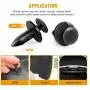 GOOACC GRC-30 120PCS Car Retainer 6.3mm 8mm 9mm 10mm Expansion Screws Replacement Kit Bumper Push Rivet Clips, 1PC Fastener Remover