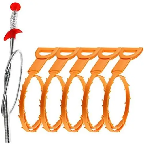 Omont Drain Clog Remover Tool, 6 Pack Drain Hair Clog Remover Tool, Sink Drain Clog Remover, 20 Inch Drain Cleaner Tool for Sink, Tube Drain Cleaning Omont Drain Clog Remover Tool, 6 Pack Drain Hair Clog Remover Tool, Sink Drain Clog Remover, 20 Inch Drain Cleaner Tool for Sink, Tube Drain Cleaning
