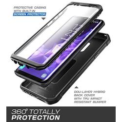 SUPCASE Unicorn Beetle Pro Series Case Designed for Samsung Galaxy S9+ Plus, with Built-In Screen Protector Full-body Rugged Holster Case for Galaxy S9+ Plus (2018 Release) (Black)