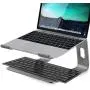 Soundance Laptop Stand, Aluminum Computer Riser, Ergonomic Laptops Elevator for Desk, Metal Holder Compatible with 10 to 15.6 Inches Notebook Computer, Grey Soundance Laptop Stand, Aluminum Computer Riser, Ergonomic Laptops Elevator for Desk, Metal Holder Compatible with 10 to 15.6 Inches Notebook Computer, Grey
