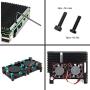 Jun-Electron for Raspberry Pi 4 Model B Case, Dual Cooling Fan, Enclosure Aluminum Alloy Case with Heatsink Pillar
