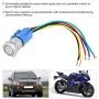 Push Button Switch,12V Blue LED 0.7in Metal Push Button ON/OFF Switch Accessory Part for Auto Motorcycle Push Button Switch,12V Blue LED 0.7in Metal Push Button ON/OFF Switch Accessory Part for Auto Motorcycle