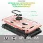 iPhone XR Case with HD Screen Protector, Gritup 360 Degree Rotating Metal Ring Holder Kickstand Armor Anti-Scratch Bracket Cover Case for Apple iPhone XR 6.1 inch inch Rose Gold
