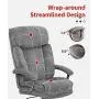 CLATINA Ergonomic Big and Tall Executive Office Chair with Upholstered Swivel 400lbs High Capacity Adjustable Height Thick Padding Headrest and Armrest for Home Office Grey CLATINA Ergonomic Big and Tall Executive Office Chair with Upholstered Swivel 400lbs High Capacity Adjustable Height Thick Padding Headrest and Armrest for Home Office Grey