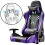 Gtracing Gaming Chair Racing Office Computer Ergonomic Video Game Chair Backrest and Seat Height Adjustable Swivel Recliner with Headrest and Lumbar Pillow Esports Chair,Purple