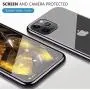 MILPROX iPhone 11 Pro Max Case, Clear Transparent Shockproof Shell [Free Screen Protector] with Electroplated Edge Cover Cases for iPhone 11 Pro Max 6.5 Inch (2019)-Black