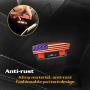 JUSTTOP 2-Pack Car Seat Belt Clip, Car Seat Belt Silencer Metal Tongue, Seat Safety Belt Buckle Auto Metal Seat, Universal for Most Vehicle-American Flag