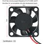 MakerFocus 4pcs Raspberry Pi 4B Fan DC Brushless Cooling Fan 3.3V 5V Heatsink Cooler Radiator Connector Separating One-to-Two Interface for Raspberry Pi 4/ Pi 3/3B+ and Pi Zero/Zero W or Other Project