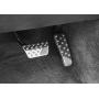 iJDMTOY 2pc Set Track Design Silver Aluminum Foot Pedal Covers Compatible With Chrysler 300, Dodge Challenger Charger Magnum
