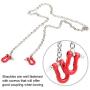 Pasamer 1:10 Scale Metal Alloy Chain & Tow Shackles for RC Crawler SCX-10 D90 Truck Accessory