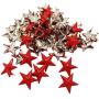 FLAMEER 100 Pieces Metal Star Studs Rivets Claw Nailheads Leathercraft Punk for Bags Jeans Belt Decoration