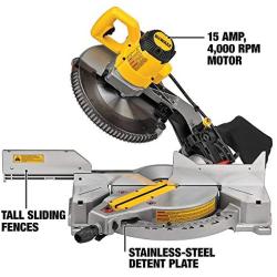 DEWALT 12-Inch Miter Saw, 15-Amp, Single Bevel, Compound (DWS715)