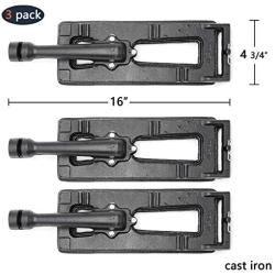 Hongso 16 inch Cast Iron Burner Pipe Tube Set Replacement Parts for Members Mark Y0101XC Y0660LP Y0600LP2 Y0005XC-2 Sams Club, Grand Hall Y0005XC, Y0005XC-1 CISC Gas Grill, Set of 3 (CBI251)