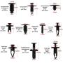 ROLINGER 425PCS Car Retainer Clips Auto Push Pin Rivet Clips Trim Panel Body Plastic Fastener Clips Kit 19 Most Popular Sizes for GM Ford Toyota Honda Chrysler with Plastic Case