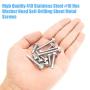 DYWISHKEY 220 Pieces 410 Stainless Steel #10 Hex Washer Head Self Drilling Sheet Metal Screws Assortment Kit DYWISHKEY 220 Pieces 410 Stainless Steel #10 Hex Washer Head Self Drilling Sheet Metal Screws Assortment Kit