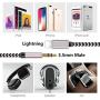 [Apple MFi Certified] Aux Cord for iPhone, Lightning to 3.5mm Nylon Braided Audio Stereo Cable for iPhone 11/11 Pro/XS/XR/X 8 7 6/iPad/iPod to Car/Home Stereo, Speaker, Headphone (3.3FT, Silver)