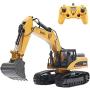 TongLi 1580 1:14 Scale All Metal RC Excavator Toy for Adults Remote Control Digger Construction Trucks 2.4Ghz Powerful Upgraded V4 with New Motherboard