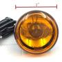 HTTMT MT224-017F+R- Heavy Billet Aluminum Front and Rear Turn Signal Kit Indicator Light Yellow lens With Long Black Heavy Metal Brackets Compatible with 1992-2016 Harley Sportster XL 883 1200