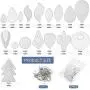 NUORUI 18 Pieces Earring Cutting Dies Metal Earring Die Cuts for Leather Earrings DIY Crafts NUORUI 18 Pieces Earring Cutting Dies Metal Earring Die Cuts for Leather Earrings DIY Crafts