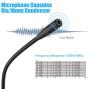 Computer Microphone MAONO AU-GM10 Metal USB Cardioid Condenser Gooseneck Desktop Mic with Touch-Key Mute and Volume Control, Headphone Jack, LED Indicator