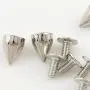 RUBYCA 100 Sets 9MM Silver Color Bullet Cone Spike and Stud Metal Screw Back for DIY Leather-Craft RUBYCA 100 Sets 9MM Silver Color Bullet Cone Spike and Stud Metal Screw Back for DIY Leather-Craft