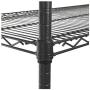 Alera Complete Wire Shelving Unit w/Caster, 48'' x 18'' x 72'', Black Anthracite