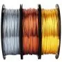 Shiny Silk Gold Silver Copper PLA Filament Bundle, 1.75mm 3D Printer Filament, Each Spool 0.5kg, 3 Spools Pack, with One 3D Printer Remove or Stick Tool MIKA3D Shiny Silk Gold Silver Copper PLA Filament Bundle, 1.75mm 3D Printer Filament, Each Spool 0.5kg, 3 Spools Pack, with One 3D Printer Remove or Stick Tool MIKA3D