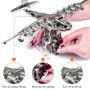Model Airplane Kit with Tool kit- DIY Scale Model - 3D Model kit Heavenly Hercules - Moving Wind-Up Airplane Model | 3D Puzzle for Adults - Metal DIY Kit | Metal Model Collectible | DIY Construction