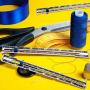 Sliding Gauge Sewing Measuring Tool Aluminum Quilting Ruler for Knitting Crafting Sewing Beginner Hemming Measuring (3 Pieces)