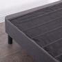 Classic Brands Claridge Upholstered Mattress Foundation | Platform Bed | Metal Frame with Wood Slat Support | Grey, Queen