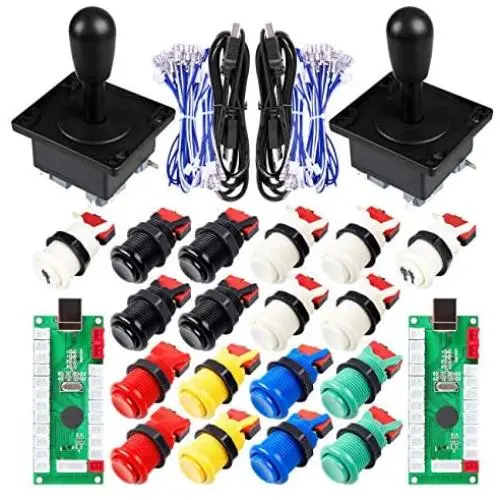 EG STARTS 2 Player Classic Arcade Game DIY Part for Mame USB Cabinet Zero Delay USB Encoder to PC Games 8 Way Joystick + 18x Arcade Push Buttons (Includ 1p / 2p Start Buttons) Multiple Colour Kits EG STARTS 2 Player Classic Arcade Game DIY Part for Mame USB Cabinet Zero Delay USB Encoder to PC Games 8 Way Joystick + 18x Arcade Push Buttons (Includ 1p / 2p Start Buttons) Multiple Colour Kits