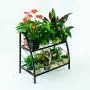 C-Hopetree Metal Plant Stand - Indoor Outdoor Pot Rack-2 Shelf C-Hopetree Metal Plant Stand - Indoor Outdoor Pot Rack-2 Shelf