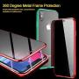 Anti Peeping Magnetic Case for iPhone 7plus/8plus, Privacy Case with Clear Double Sided TempeDark Green Glass [Magnet Absorption Metal Bumper Frame] 360°Protection for iPhone 7plus/8plus-Green