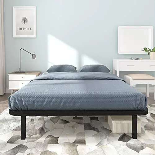 YITAHOME Queen Bed Frame 10 Inch Metal Platform with Wood Slats Support Reinforced Mattress Foundation 1000 Lbs Heavy Duty No Box Spring Needed, Black YITAHOME Queen Bed Frame 10 Inch Metal Platform with Wood Slats Support Reinforced Mattress Foundation 1000 Lbs Heavy Duty No Box Spring Needed, Black