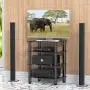 Fitueyes 4-tier Media Stand Audio/Video Component Cabinet with Glass Shelf for /Apple Tv/xbox One/ps4 AS406001GB Fitueyes 4-tier Media Stand Audio/Video Component Cabinet with Glass Shelf for /Apple Tv/xbox One/ps4 AS406001GB