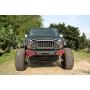 JROAD Compatible with Front Bumper Jeep Wrangler 2007-2018 JK JKU Sahara Rubicon Sports 2/4-door 2xLED Fog Lights Built-in Winch Plate Stubby Blade Heavy Steel Grille Guard Tube