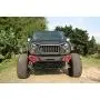 JROAD Compatible with Front Bumper Jeep Wrangler 2007-2018 JK JKU Sahara Rubicon Sports 2/4-door 2xLED Fog Lights Built-in Winch Plate Stubby Blade Heavy Steel Grille Guard Tube