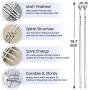 Kabob Skewers for Grilling, HaSteeL 15.7” Flat Metal Kabob Sticks with Storage Bag, Reusable 30Pcs Stainless Steel Long Skewers & 1 Basting Brush for Shish Kabobs, Meat, Vegetable, Shrimp - (32 Packs)