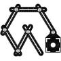 Upgrade Multi Angle Ruler, Aluminum Alloy Angle Measuring Ruler, Universal Opening Locator Measurement Tool, 6-Sided Angle Finder Tool, Template Tool Full Metal