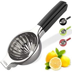 Lemon Squeezer Stainless Steel with Silicone Handles Manual Juicer, Premium Quality Heavy Duty Solid Metal Squeezer Bowl - Large lemon juicer and Lime Squeezer Stainless Steel