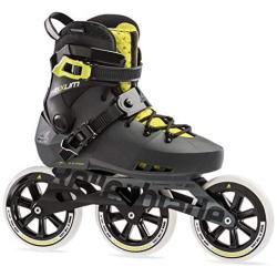 Rollerblade Maxxum Edge 125 3WD Unisex Adult Fitness Inline Skate, Metallic Grey and Lime, Premium Inline Skates