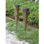 [Set of 4]TAKE ME Solar Pathway Lights Garden Outdoor,Waterproof Metal Decorative Stakes for Walkway,Yard,Lawn,Patio