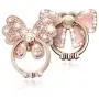 Finger Ring Stand,WATACHE 2 Pack Luxury Glitter Diamond Universal Metal Finger Ring Grip Holder Kickstand for iPhone Xs Max Xr X 8 7 6 6s Plus 5s,Galaxy S10 Plus S8 S7 S6 Note,All Smartphone,Pink/Bow
