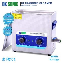 Commercial Ultrasonic Cleaner - DK SONIC 6L 180W Sonic Cleaner with Heater and Basket for Metal Parts, Carburetor,Fuel Injector,Record,Circuit Board,Brass,Engine Parts,Tableware,Home Repair Tool,etc