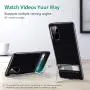ESR Metal Kickstand Case Compatible with Samsung Galaxy S20 Plus (6.7-Inch) [Vertical and Horizontal Stand] [Reinforced Drop Protection] [Flexible TPU Case] – Translucent Black