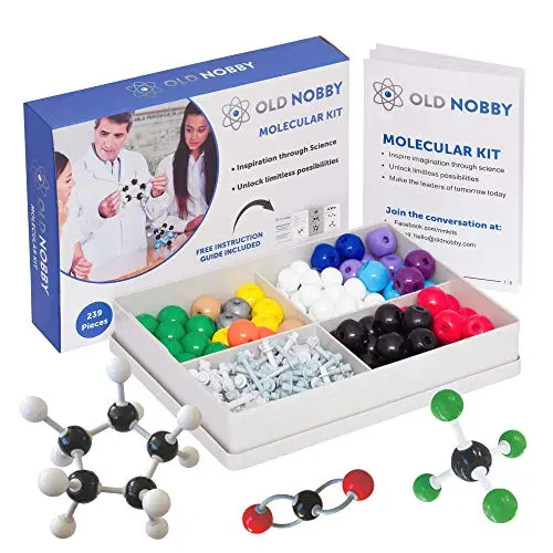 Organic Chemistry Model Kit (239 Pieces) - Molecular Model Student or Teacher Pack with Atoms, Bonds and Instructional Guide Organic Chemistry Model Kit (239 Pieces) - Molecular Model Student or Teacher Pack with Atoms, Bonds and Instructional Guide