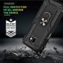 Galaxy J6 Plus Phone Case,Samsung Galaxy J6 Prime Case,Samsung Galaxy J6+ Case with HD Screen Protector, Gritup 360 Degree Rotating Metal Ring Holder Kickstand Phone Case for Galaxy J6 Plus Black